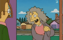 Ned Flanders Old Woman Throwing Things GIF