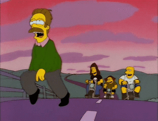 Ned Flanders Tired Of Walking GIF