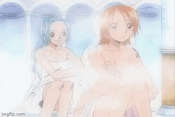 Nefertari Vivi And Nami Bathing GIF