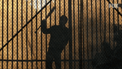 Negan Knocking On Fence GIF
