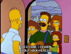 Neighbor Visits Homer Meme GIF