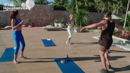 Neighbors Enjoy Playing Cornhole GIF
