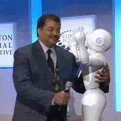 Neil Tyson With Robot