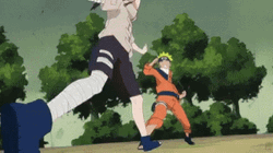 Neji Hyuga And Naruto Fighting GIF