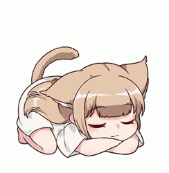 Neko Girl Asleep GIF