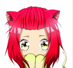 Neko Red Girl Blushing GIF