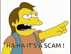 Nelson Haha Its A Scam GIF