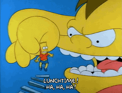 Nelson Haha Threaten Bart GIF