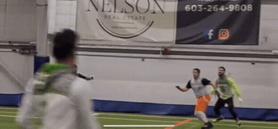 Nelson Real Estate Banner Above Soccer Field GIF