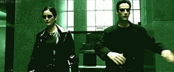 Neo And Trinity Duo In Matrix GIF