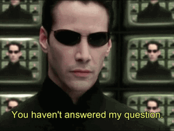 Neo You Haven't Answer My Question GIF
