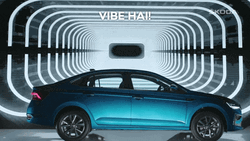 Neon Blue Car Trippy Loop GIF