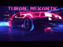 Neon Car Bebecita Smooth Drive GIF