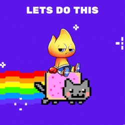 Neon Cat Carrying Annoyed PlayEmber GIF