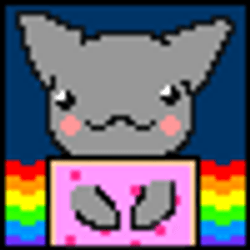 Neon Cat Licking The Screen GIF