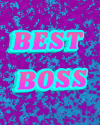 Neon Color Best Bosses Day GIF