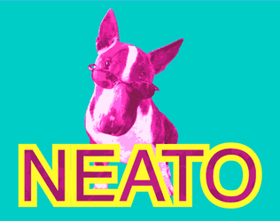 Neon Colored Dog Neat GIF