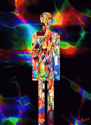 Neon Colored Flashing Lights GIF