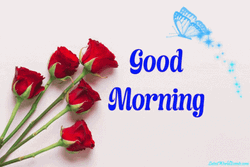Neon Colors Good Morning Rose GIF