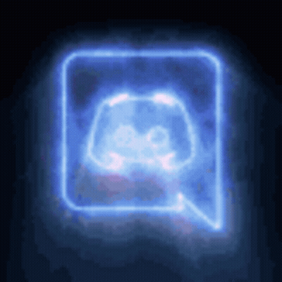 Neon Discord Icon With Speech Bubble GIF
