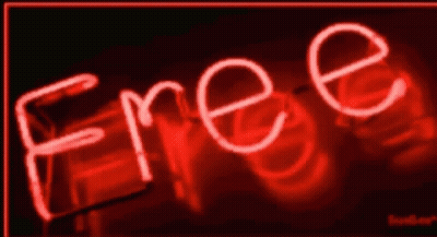 Neon Free Sign In Red GIF