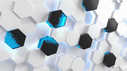 Neon Galaxy Hexagon GIF