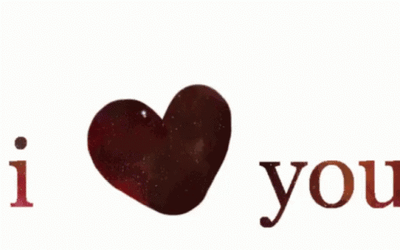Neon Galaxy I Love You GIF