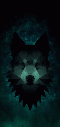 Neon Galaxy Light Eyes Wolf GIF