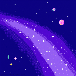 Neon Galaxy Sky Aesthetic GIF