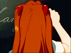 Neon Genesis Evangelion Asuka Langley Writing On Board GIF