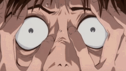 Neon Genesis Evangelion Eyes Wide Open GIF