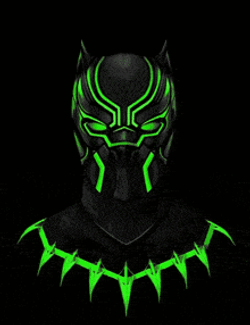Neon Green Black Panther GIF