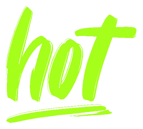 Neon Green Hot Word Sticker