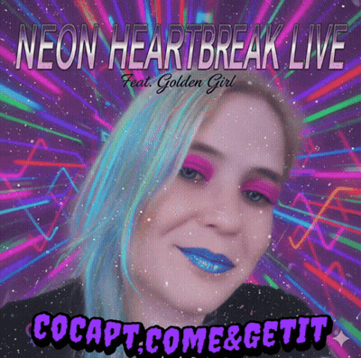 Neon Heartbreak Live Poster With Woman GIF