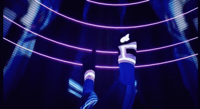 Neon In Futuristic City With Purple Lights GIF