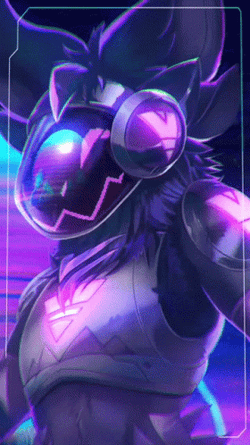 Neon Lights Protogen GIF