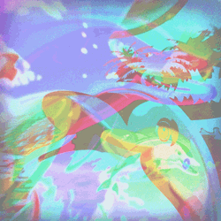 Neon Palm Tree Rainbow GIF