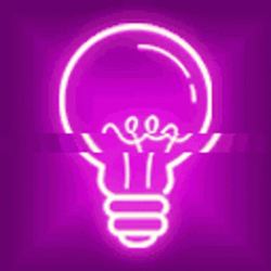 Neon Pink Light Bulb Glitch GIF