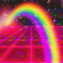 Neon Rainbow Star GIF
