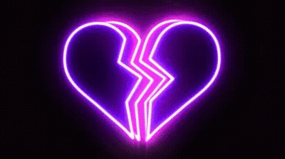 Neon Sign Broken Heart GIF