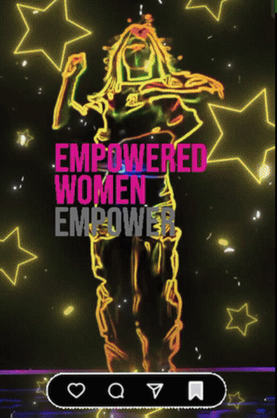Neon Sign Empowered Women Empower