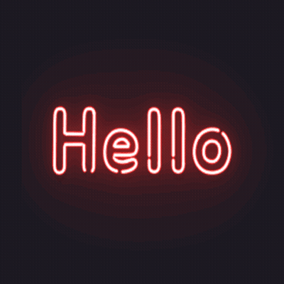 Neon Sign Hello GIF
