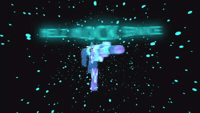 Neon Sign Nelz Unlock Service With Gun GIF