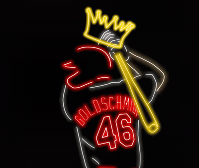 Neon Sign Of Baseball Player Goldschmidt GIF