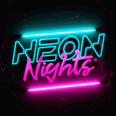 Neon Sign Reading Neon Nights GIF