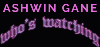 Neon Sign Saying Ashwin Gane Who's Matching GIF