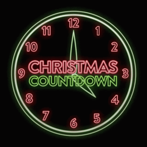 Neon Sign Saying Christmas Countdown