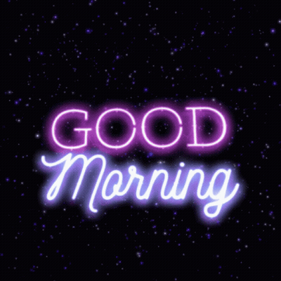 Neon Sign Saying Good Morning GIF