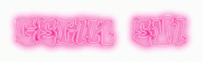 Neon Sign Saying Goth Evil GIF