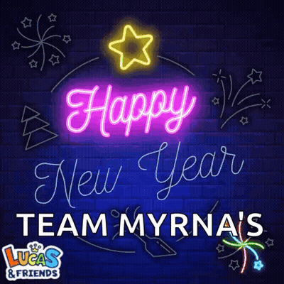 Neon Sign Saying Happy New Year GIF